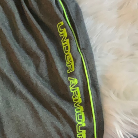 Under Armour Charcoal Shorts with Lime Detail - Picture 4 of 5